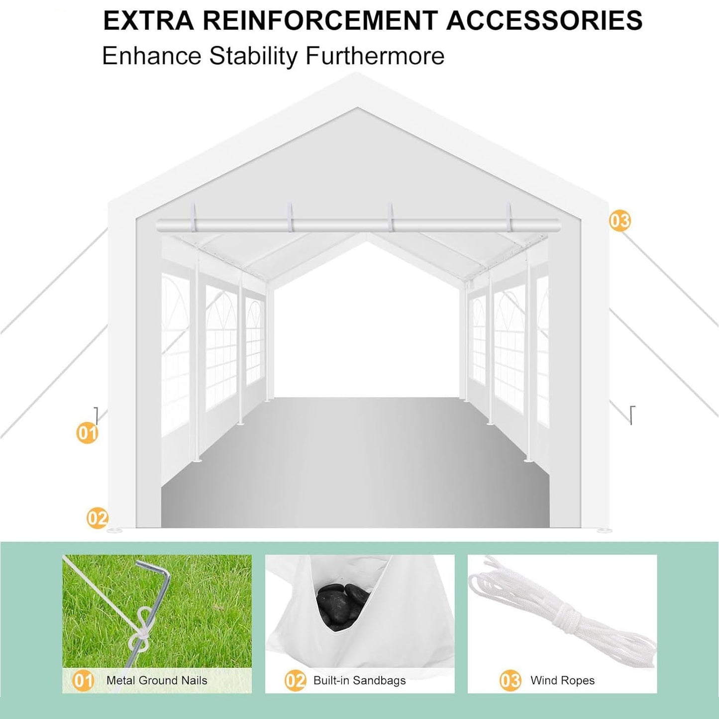 10'x20' Party Wedding Tent with 6 Sidewalls