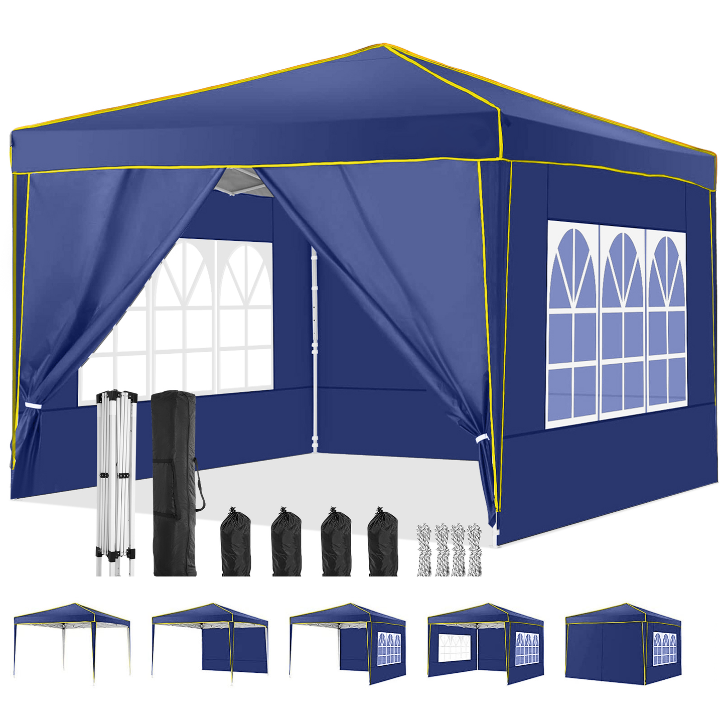 JUSTTENT Pop up Canopy Tent 10x10 Commercial Instant Canopy