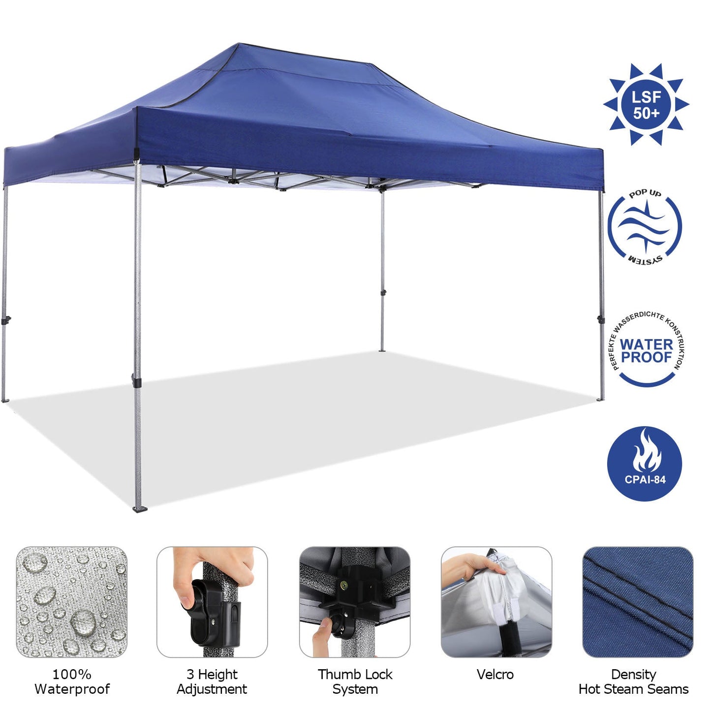 10x15 Heavy Duty Pop up Canopy Tent