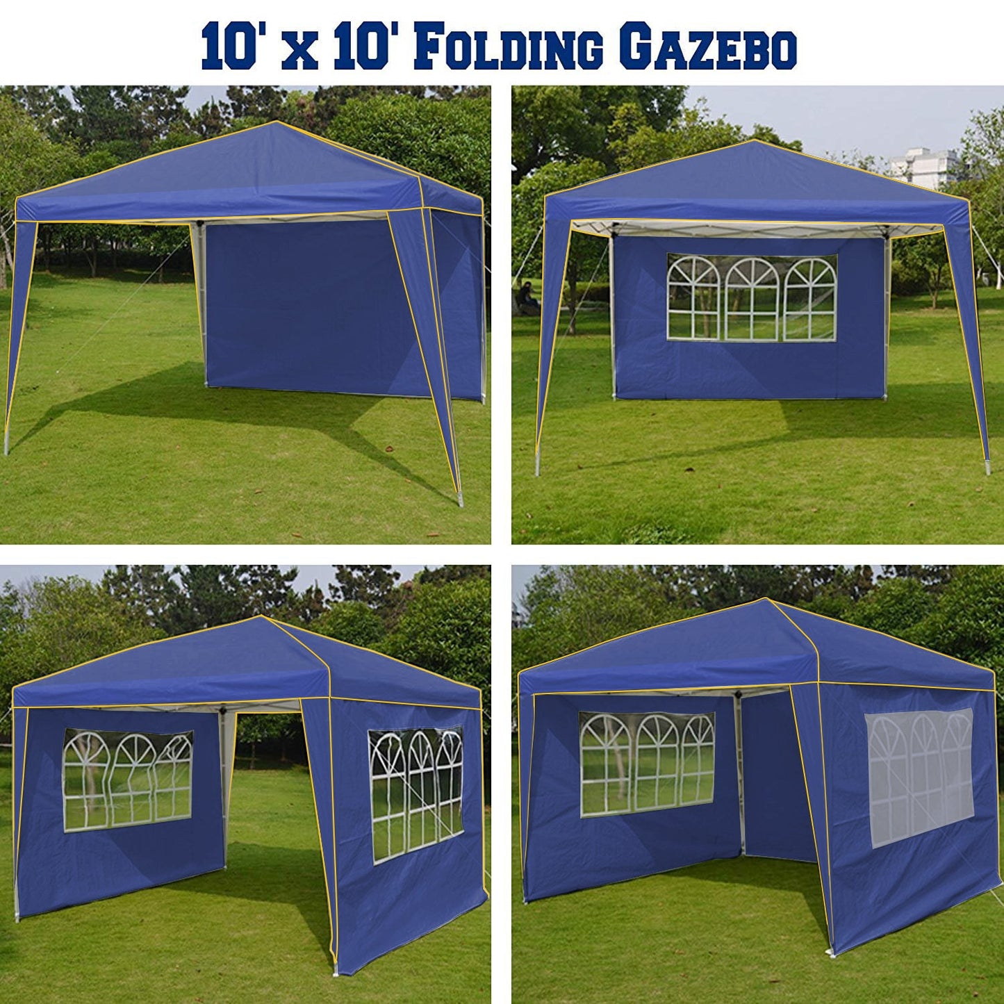 JUSTTENT Pop up Canopy Tent 10x10 Commercial Instant Canopy
