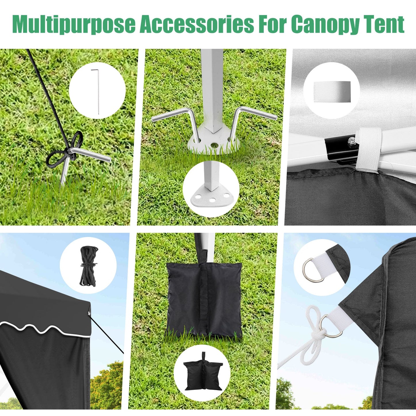 JUSTTENT 10x20 Pop up Canopy Tent Commercial Instant Canopy with 6 Sidewalls