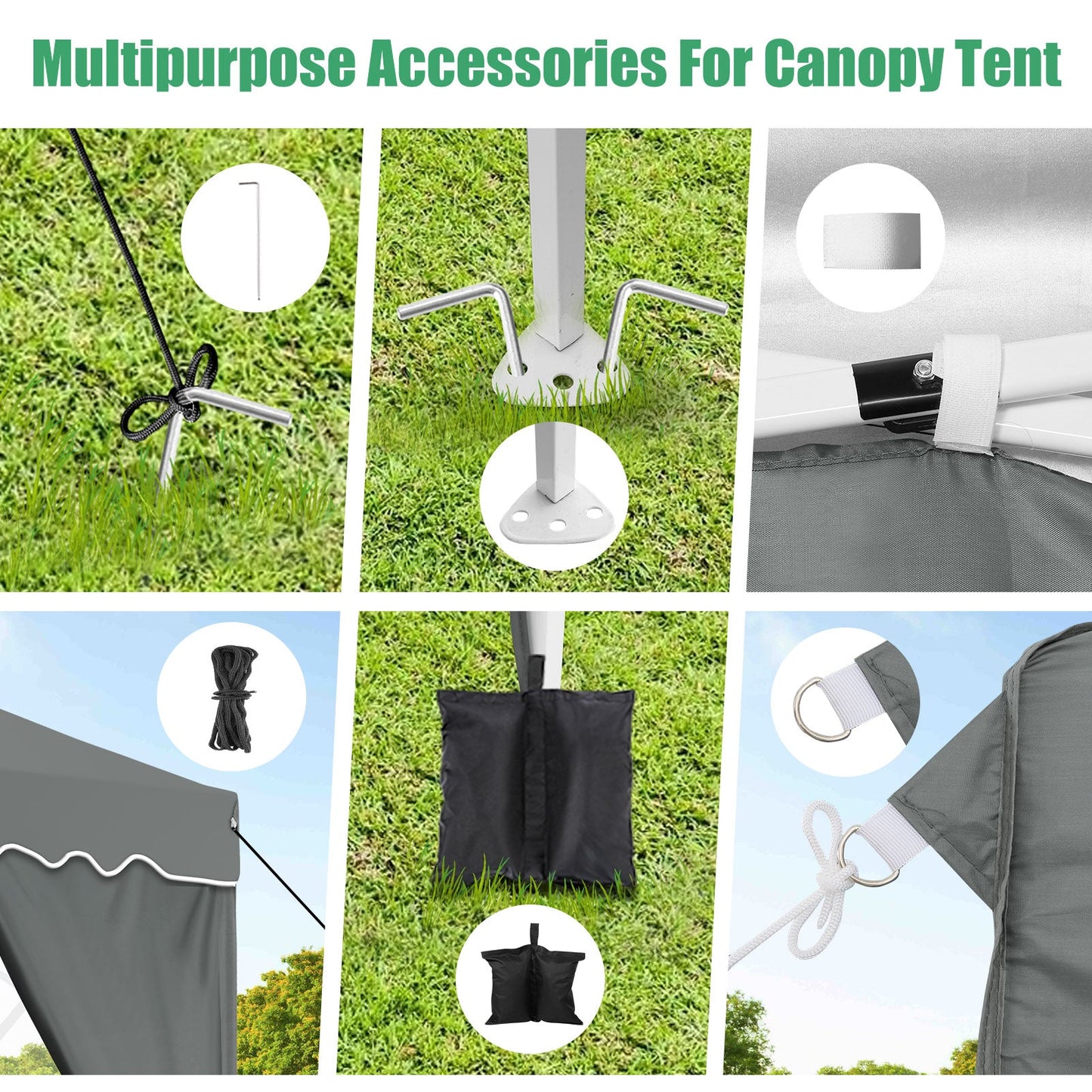 JUSTTENT 10x20 Pop up Canopy Tent Commercial Instant Canopy with 6 Sidewalls