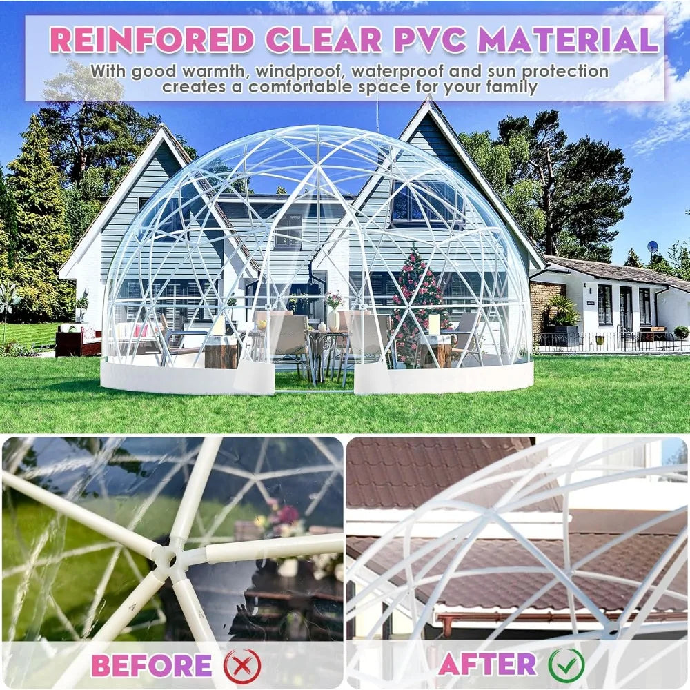 9.7FT/2.9MFT Geodesic Garden Dome lgloo Tent
