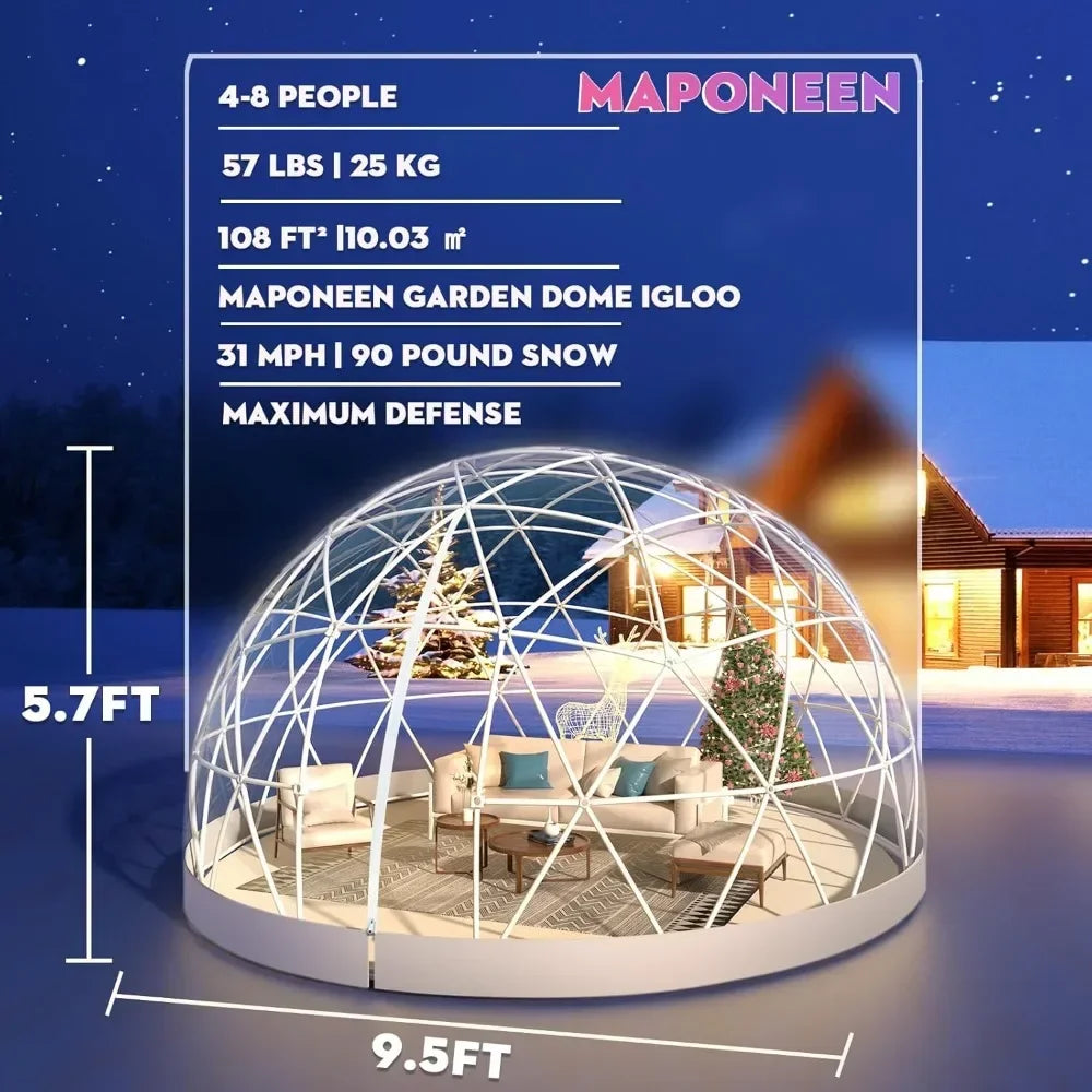 9.7FT/2.9MFT Geodesic Garden Dome lgloo Tent