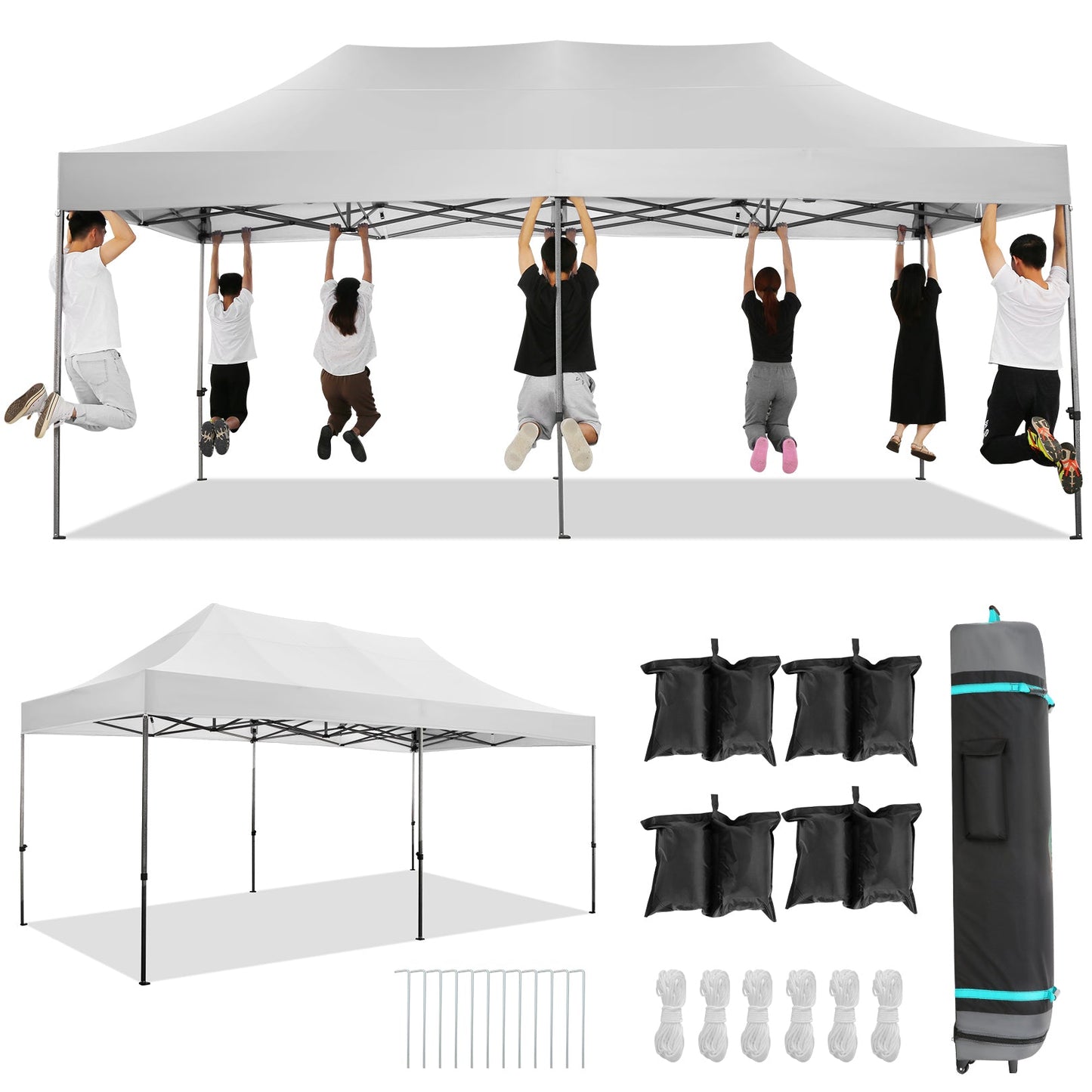 10' x 20' Canopy Tent EZ Pop Up Party Tent