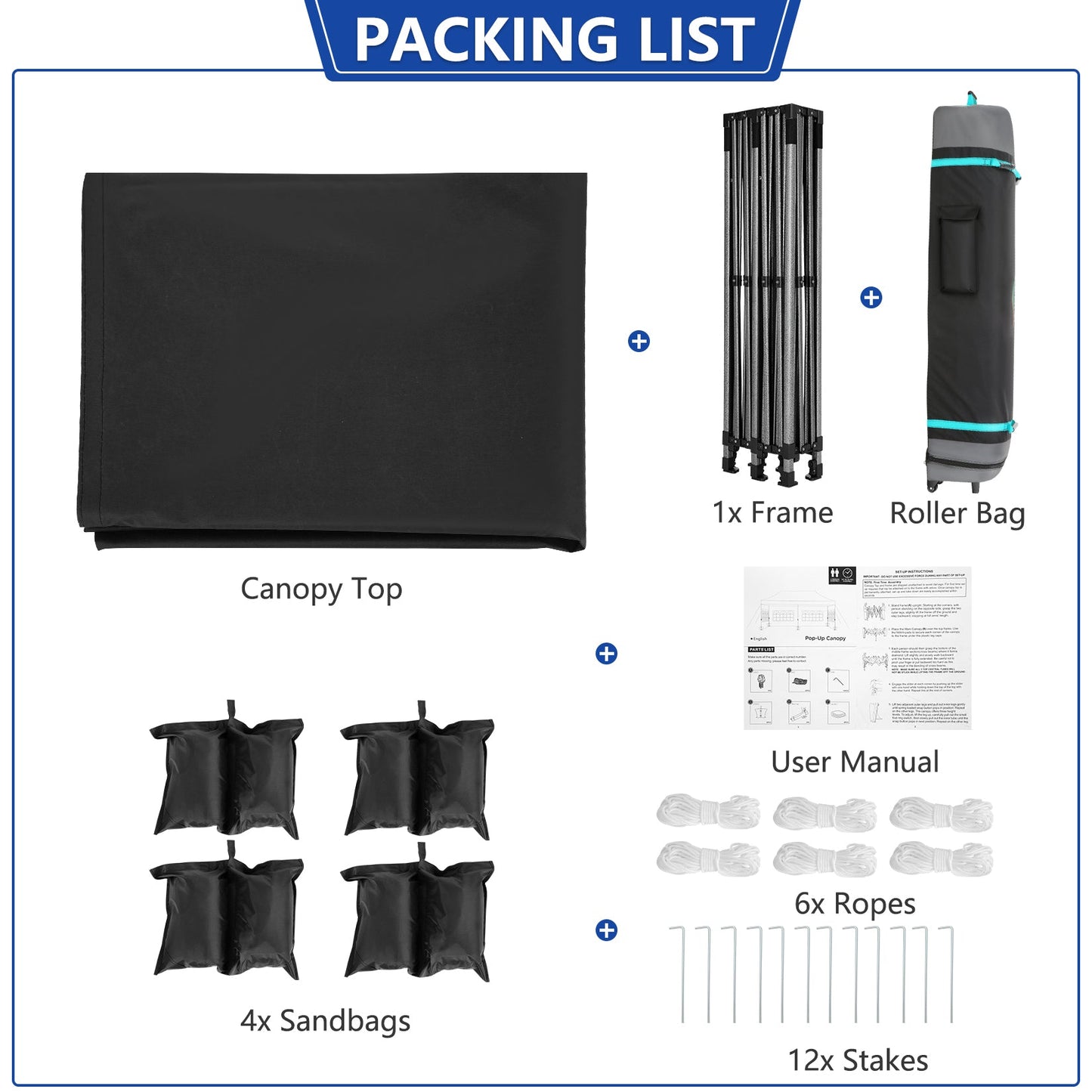 10' x 20' Canopy Tent EZ Pop Up Party Tent