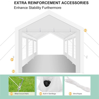 10'x20' Party Wedding Tent with 6 Sidewalls