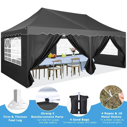JUSTTENT 10' x 20' Pop Up Canopy Tent