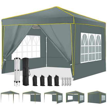 JUSTTENT Pop up Canopy Tent 10x10 Commercial Instant Canopy