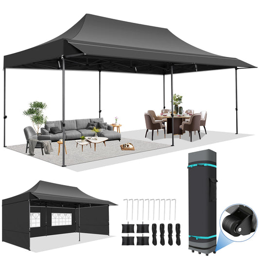 10X20 ft Canopy with Extended Awning