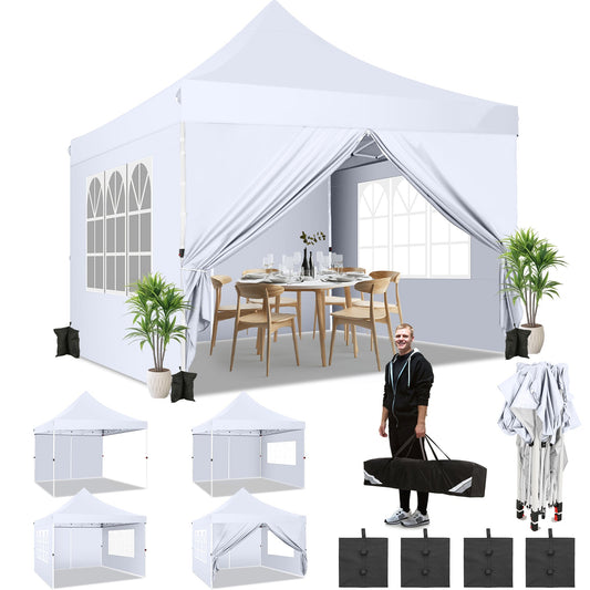10x10 Pop Up Canopy Tent with 3 Sidewalls