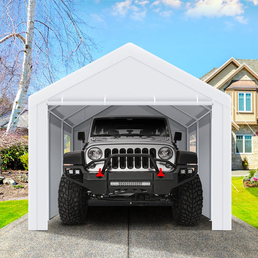 10'x20' Large Heavy Duty Carport Canopy with Roll-up Windows