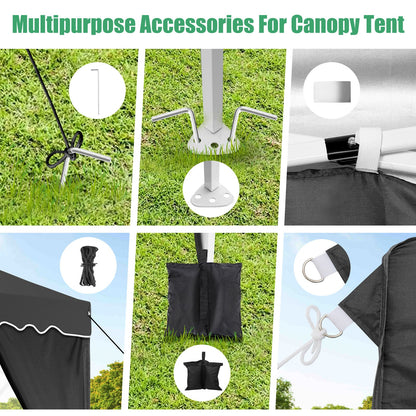 JUSTTENT 10x20 Pop up Canopy Tent Commercial Instant Canopy with 6 Sidewalls