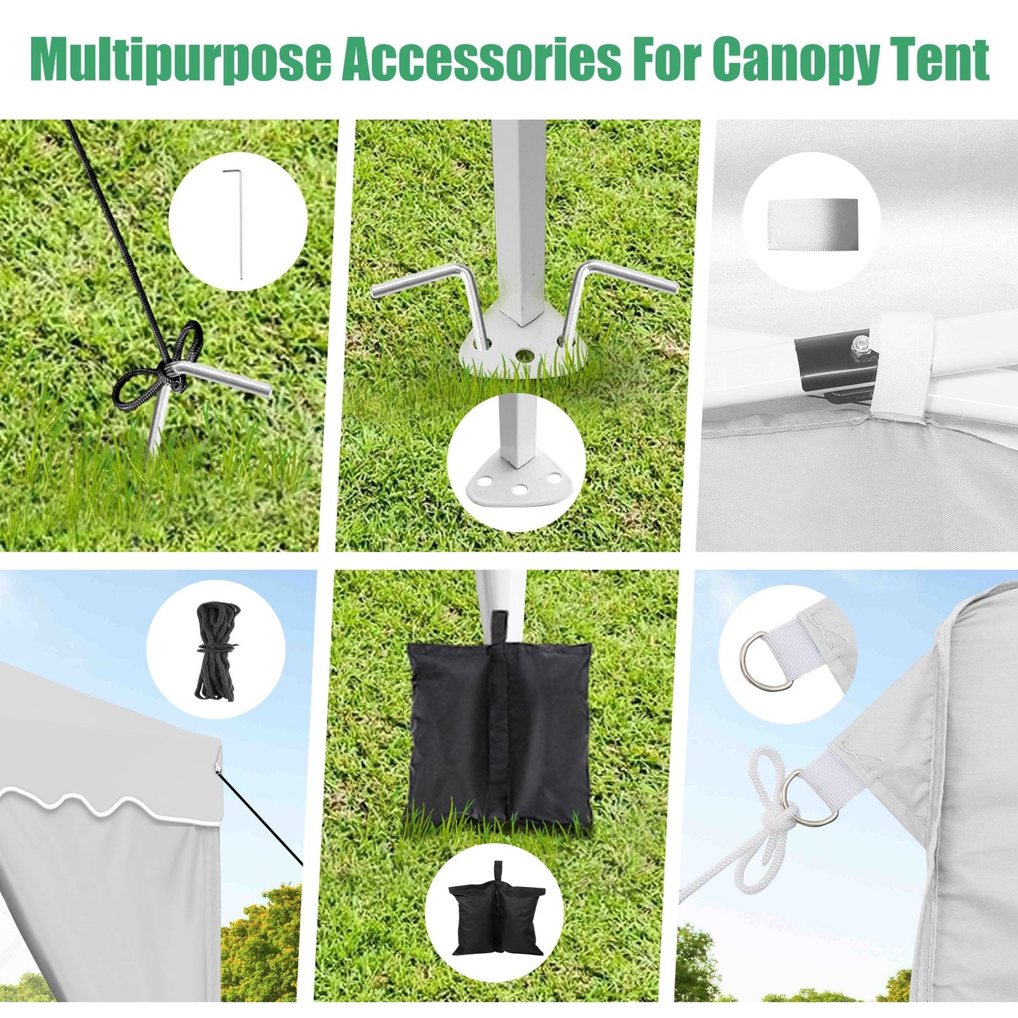 JUSTTENT 10x20 Pop up Canopy Tent Commercial Instant Canopy with 6 Sidewalls