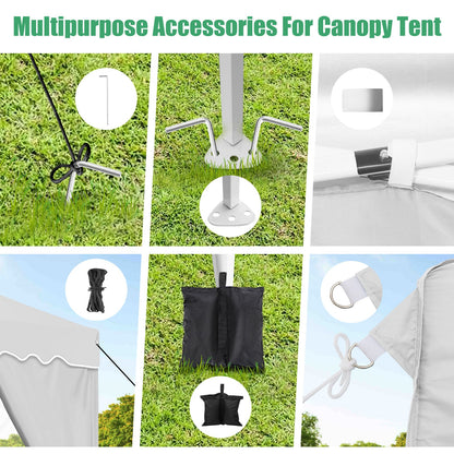 JUSTTENT 10x20 Pop up Canopy Tent Commercial Instant Canopy with 6 Sidewalls