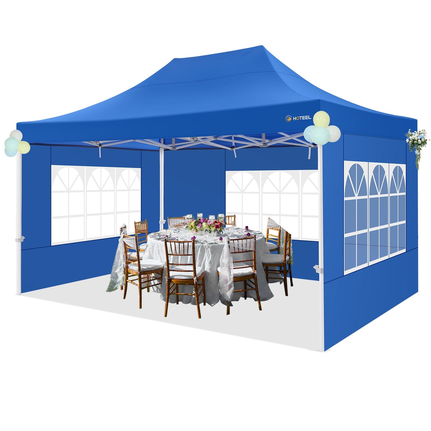 10x15 Heavy Duty Canopy Tent with 4 Sidewalls,Pop up Canopy for Parties