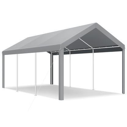 Portable Garage Metal Steel Frame & Polyester Top Carport Shelter for Outdoor Truck Boat