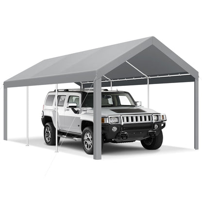 Portable Garage Metal Steel Frame & Polyester Top Carport Shelter for Outdoor Truck Boat