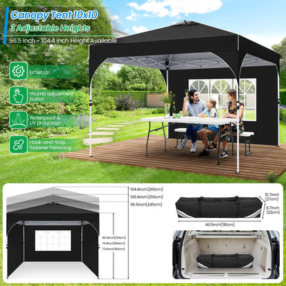 10x10 Party Tents with One Push Central Button Air Vent Tent