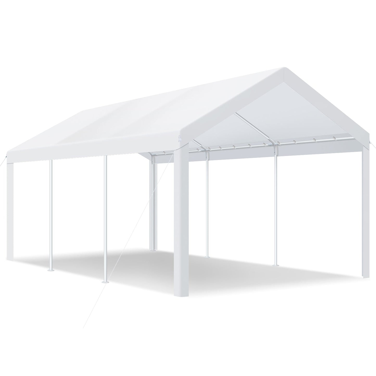 Portable Garage Metal Steel Frame & Polyester Top Carport Shelter for Outdoor Truck Boat