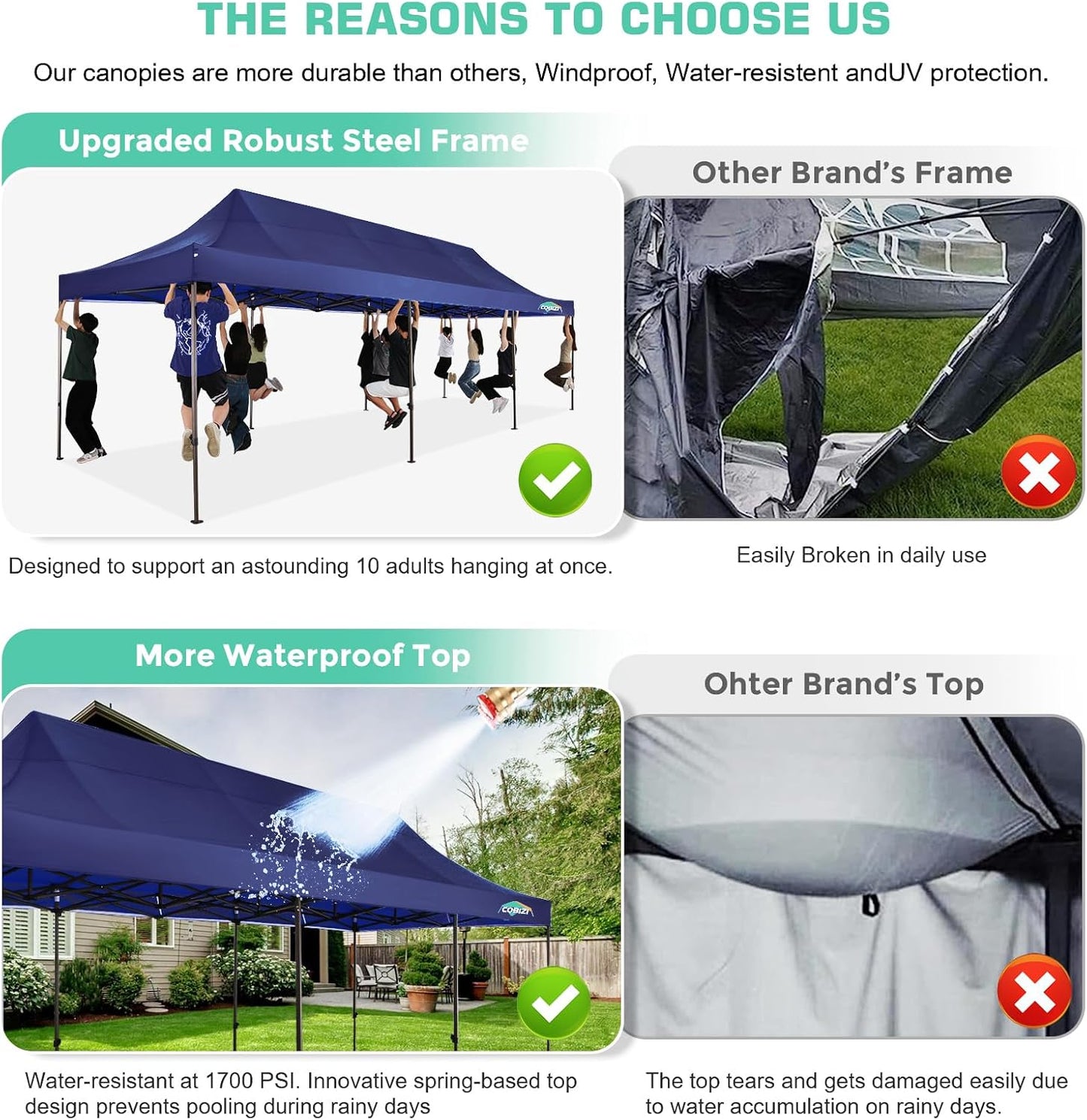 JUSTTENT Heavy Duty 10x30 Commercial Tent