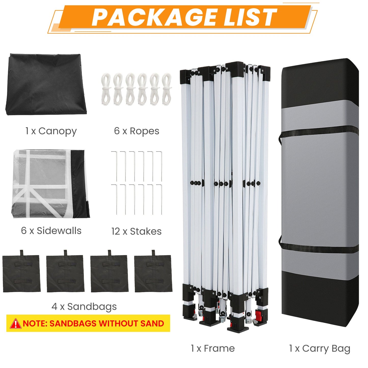 JUST TENT 10x20 Pop Up Easy Up Canopy Tent