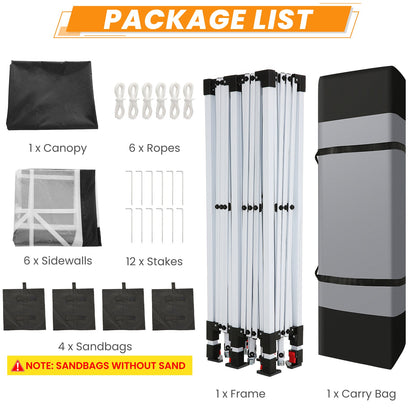 JUST TENT 10x20 Pop Up Easy Up Canopy Tent