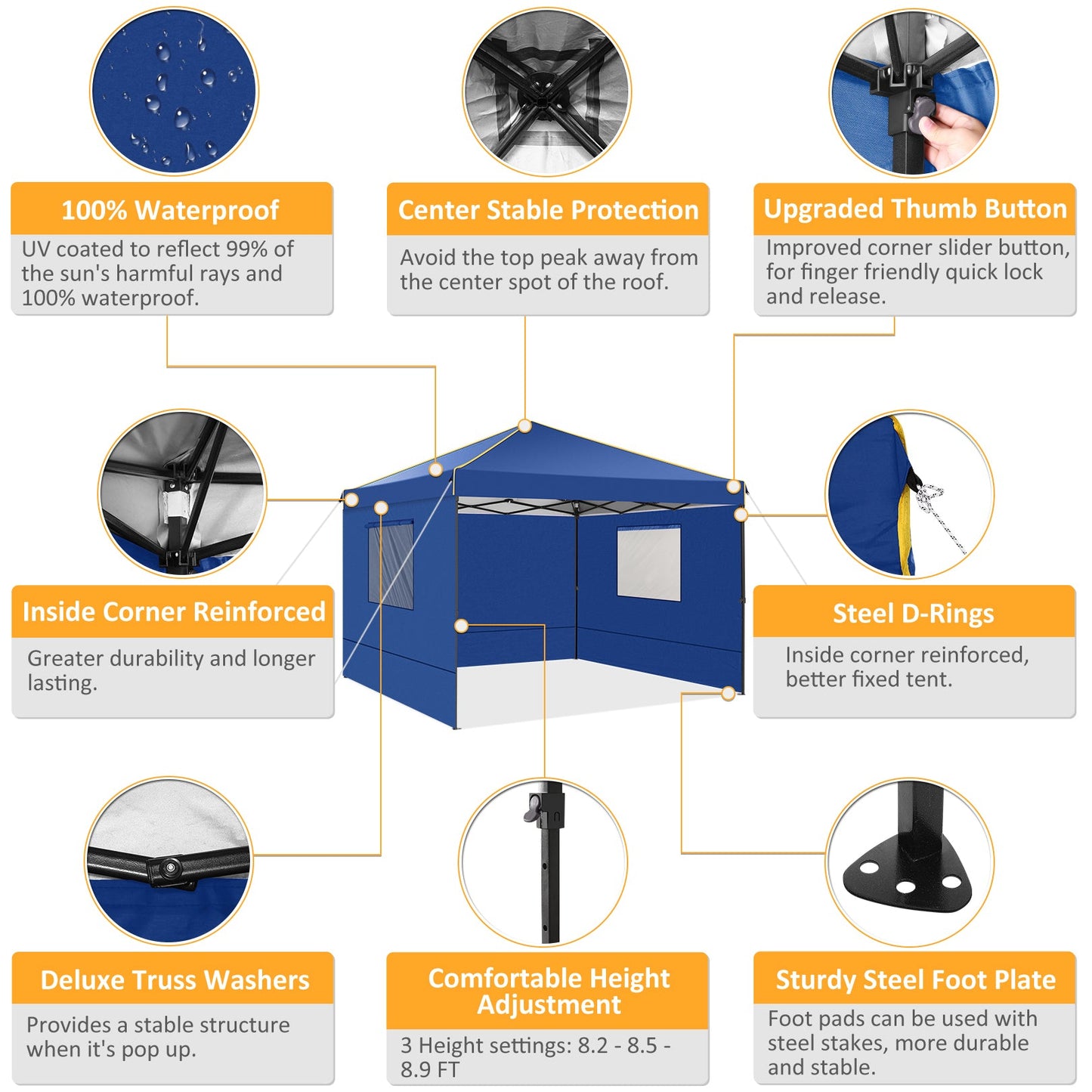 10' x 10' Outdoor Canopy Party Tent