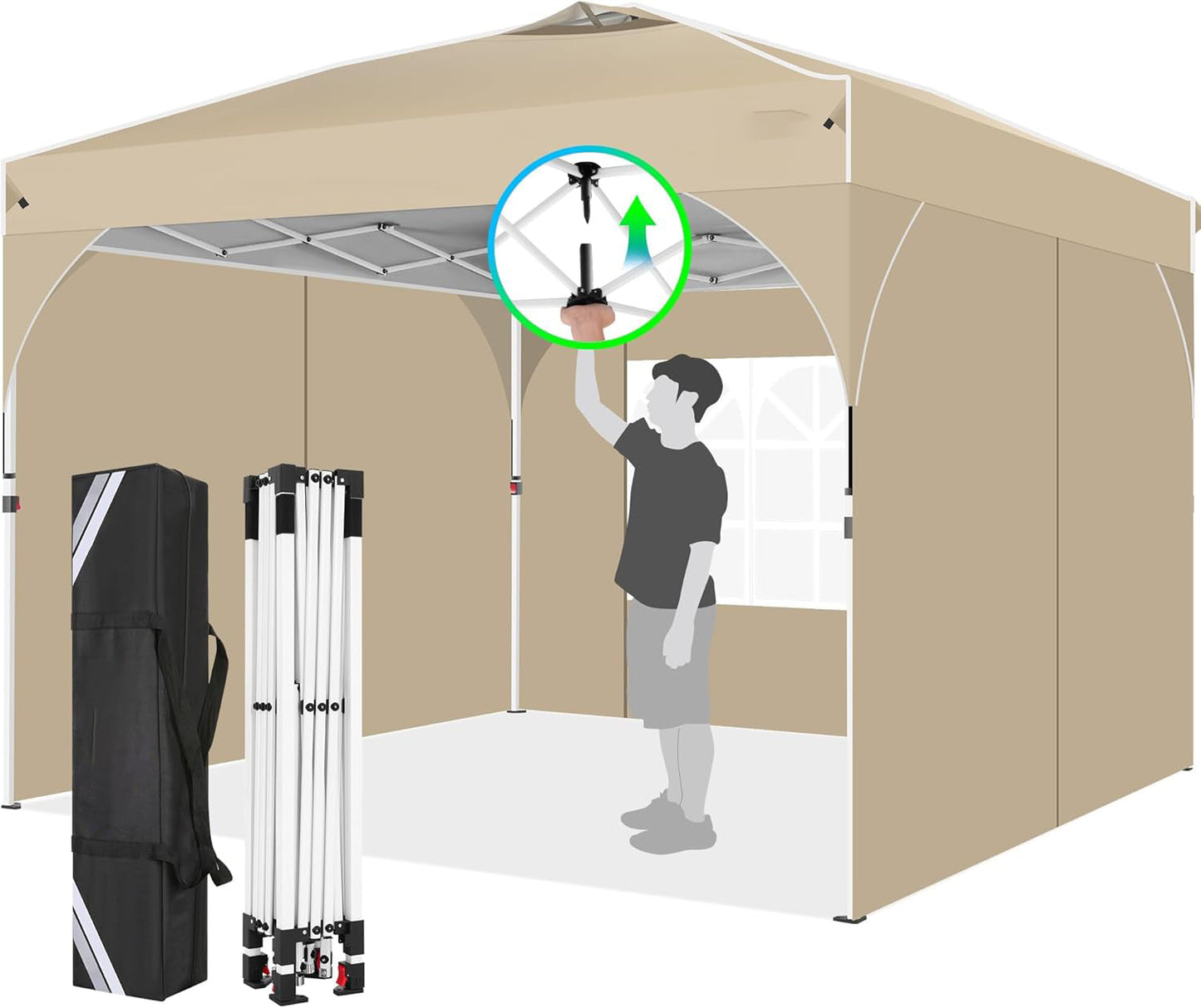 10x10 Party Tents with One Push Central Button Air Vent Tent