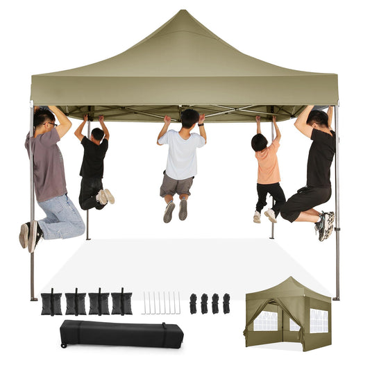 JUSTTENT 10'x10' Pop up Canopy Instant Commercial Canopy