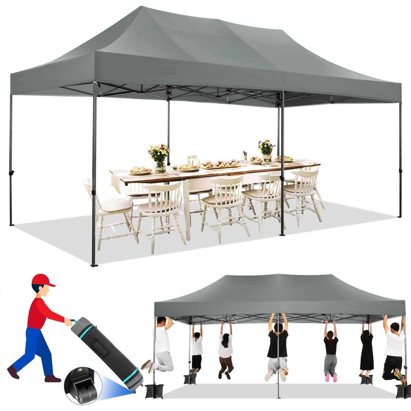 10' x 20' Canopy EZ Pop Up Party Tent