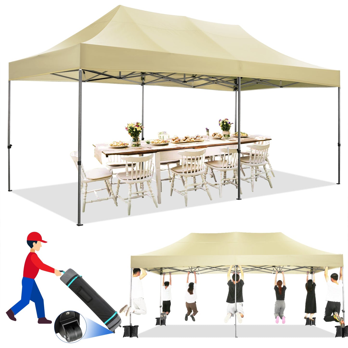 10' x 20' Canopy EZ Pop Up Party Tent