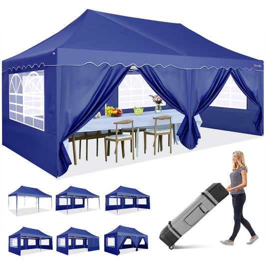 10'x20' Pop Up Heavy Duty Waterproof Adjustable Commercial Instant Tent