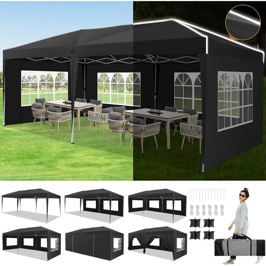 JUST TENT 10x20 Pop Up Easy Up Canopy Tent