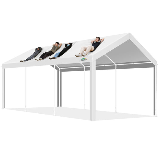 10'x20' Carport Heavy Duty Galvanized Car Canopy Tents
