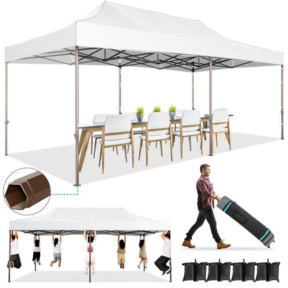 JUSTTENT Pop up Canopy Tent 10x10 Commercial Instant Canopy