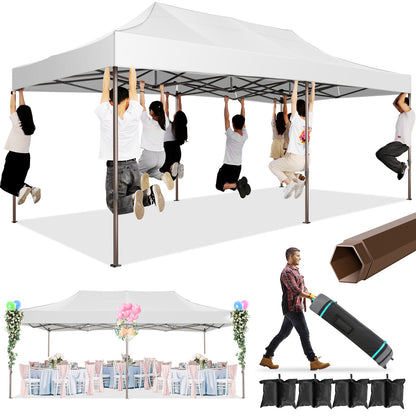 JUSTTENT Pop up Canopy Tent 10x10 Commercial Instant Canopy