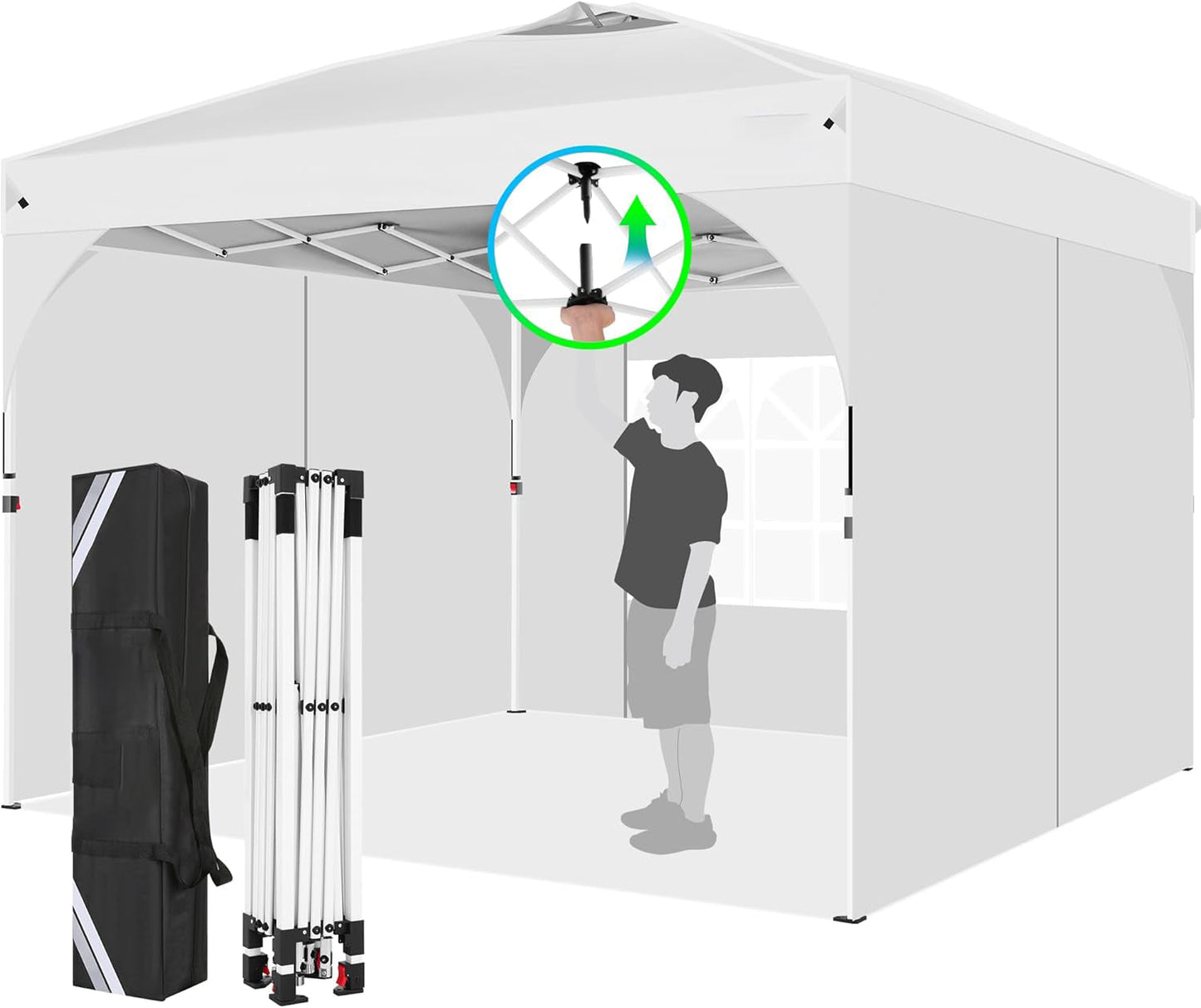 10x10 Party Tents with One Push Central Button Air Vent Tent