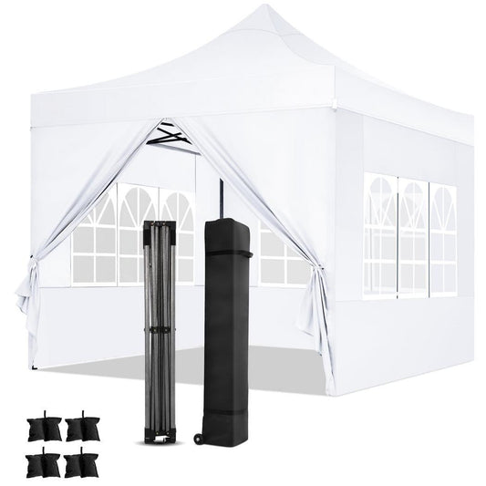 JUSTTENT 10x10ft Pop Up Canopy Outdoor Portable Folding Gazebo Shade Tent