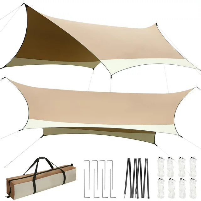 JUSTTENT Hammock Tarp, Hammock Tent - Rain Tarp for Camping Hammock