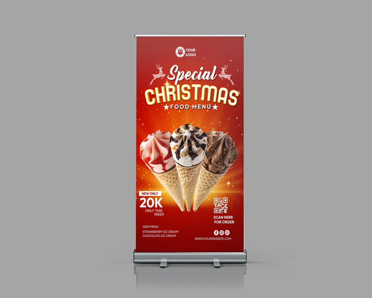 Full Color Customized Design Banner with Stand
