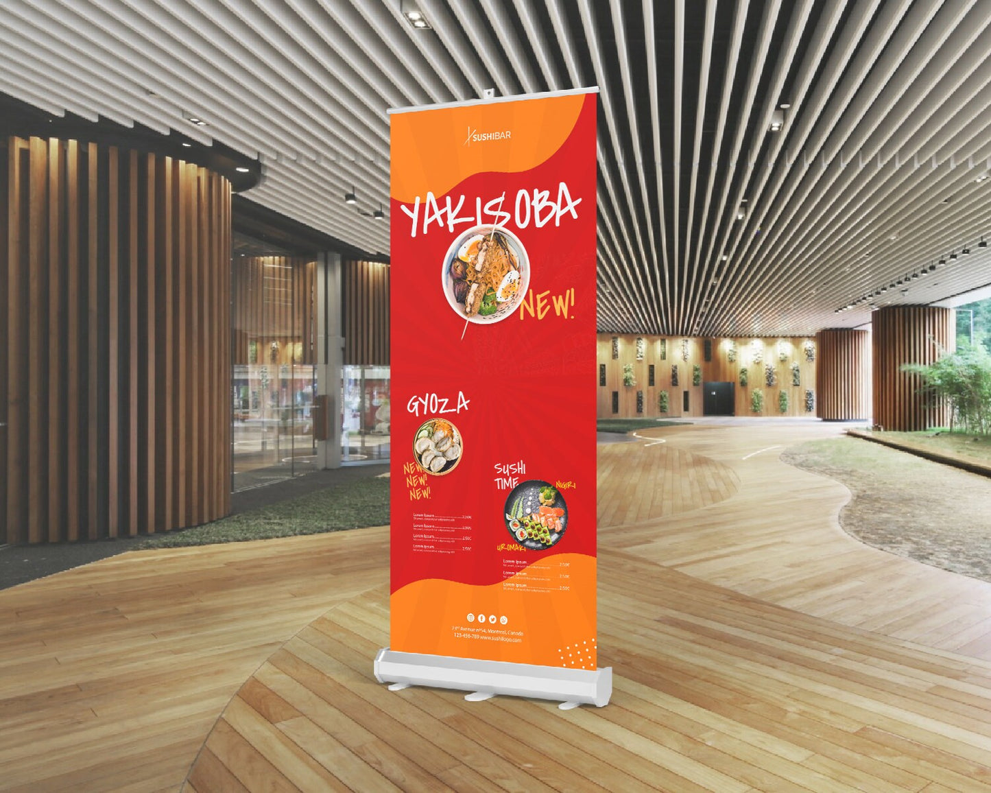 Full Color Customized Design Banner with Stand
