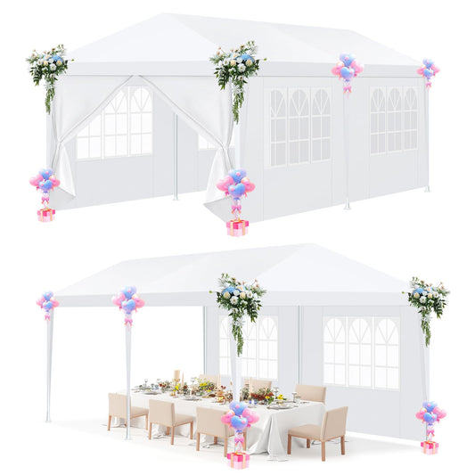 10'x20' Canopy Party Tent with 4 Removable Sidewalls For Outdoor